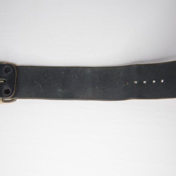 SOLD Vintage Gothic Punk Black Leather Cuff with Buckle - Picture 6 of 8